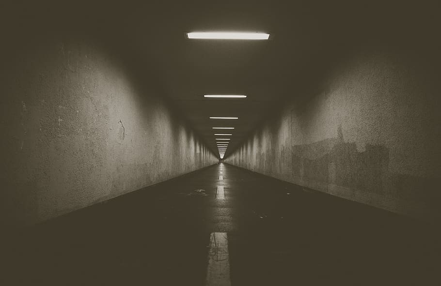 empty narrow pathway, lighting equipment, illuminated, architecture HD wallpaper
