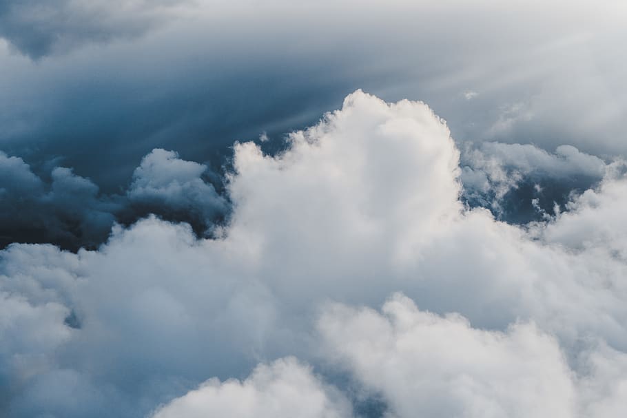 sky, nature, outdoors, cloud, azure sky, cumulus, weather, universe HD wallpaper
