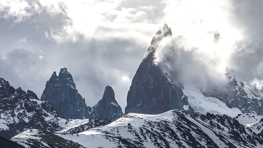 nature, outdoors, mountain range, peak, ice, snow, glacier HD wallpaper