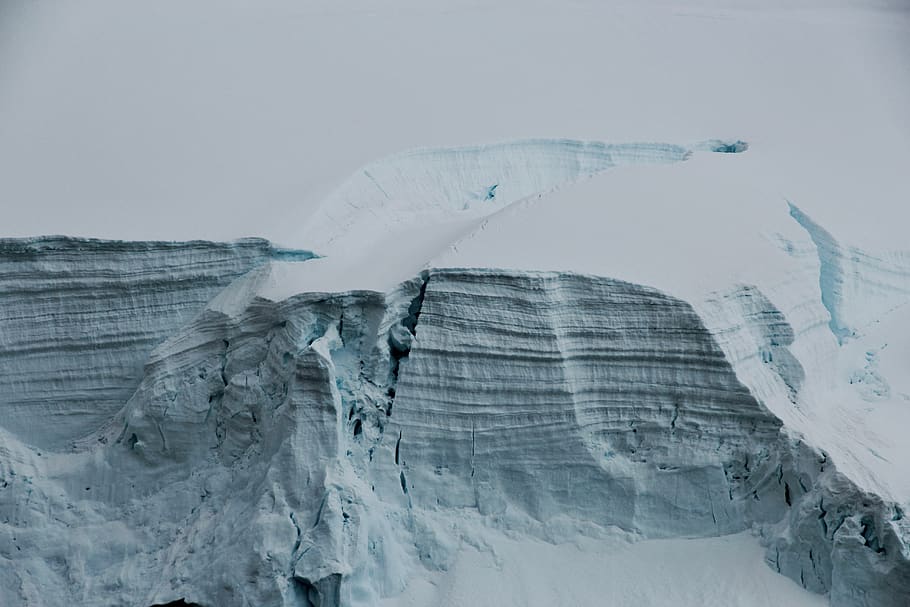 white snow mountain under sky, nature, outdoors, ice, iceberg HD wallpaper