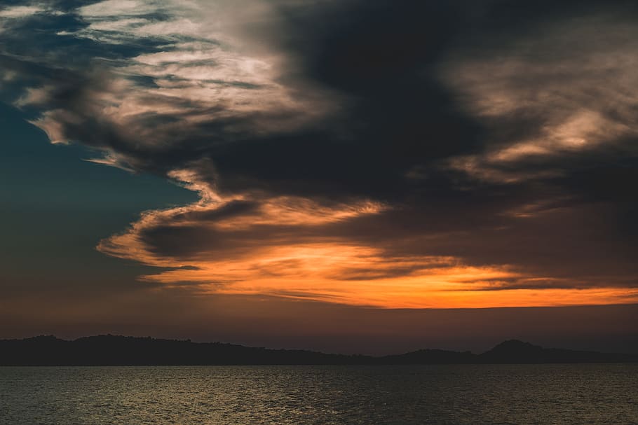 nature, outdoors, sky, sunset, dusk, red sky, dawn, cloud, sunlight HD wallpaper