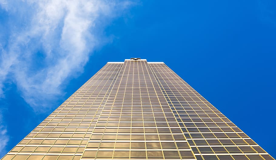 sky, architecture, office building exterior, built structure HD wallpaper