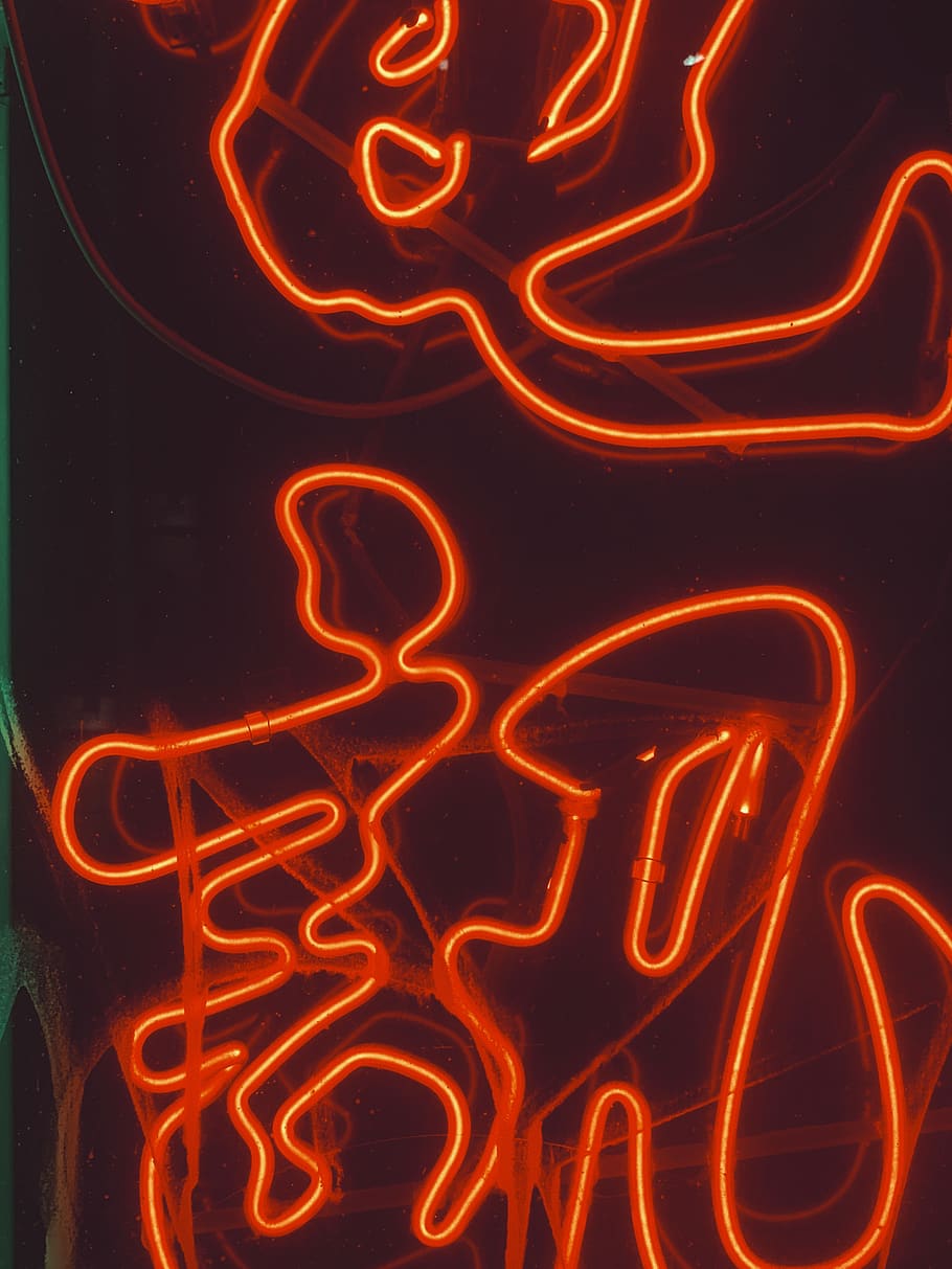 lighted neon signage, illuminated, night, glowing, no people HD wallpaper