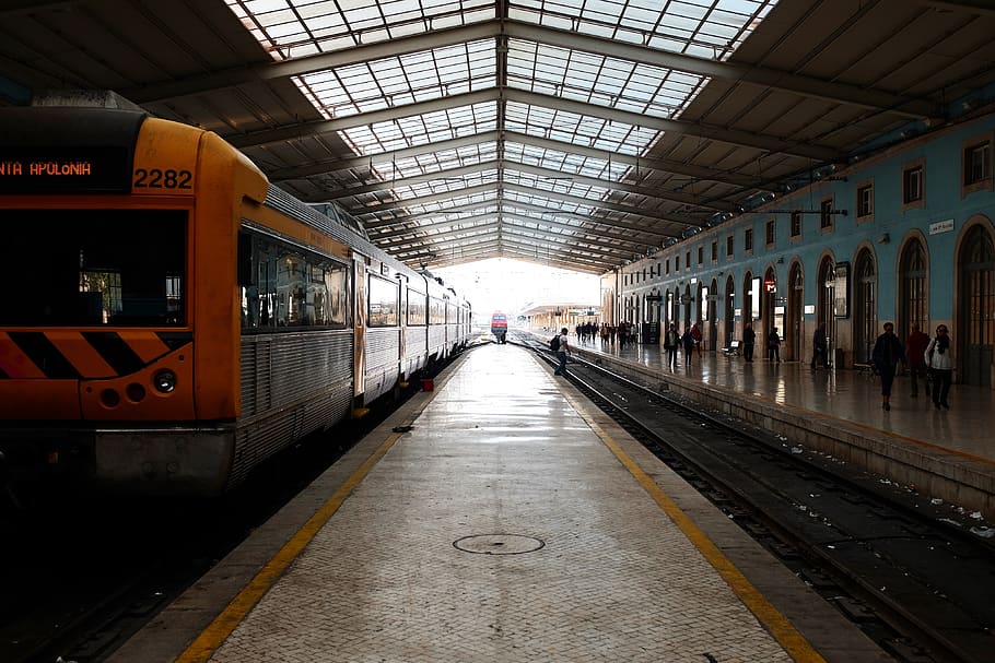 train station during daytime, transportation, architecture, rail transportation HD wallpaper