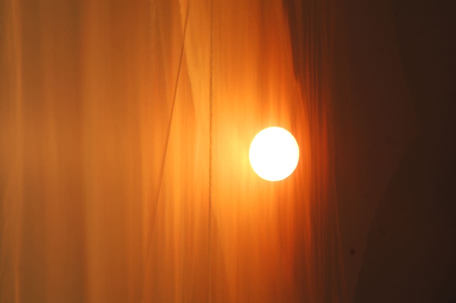 germany, jena, orange color, no people, illuminated, curtain HD wallpaper