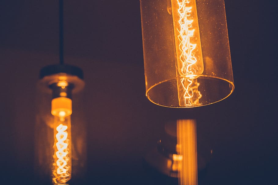 lamp, light, lights, edison, mood, feeling, home, warm, dark HD wallpaper