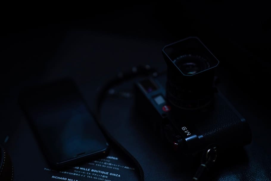 black mirrorless camera, electronics, camera lens, digital camera HD wallpaper