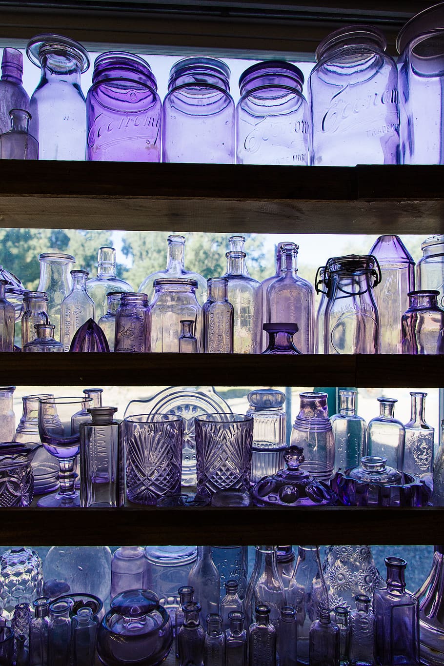 assorted clear glass bottles, glass - material, indoors, no people HD wallpaper