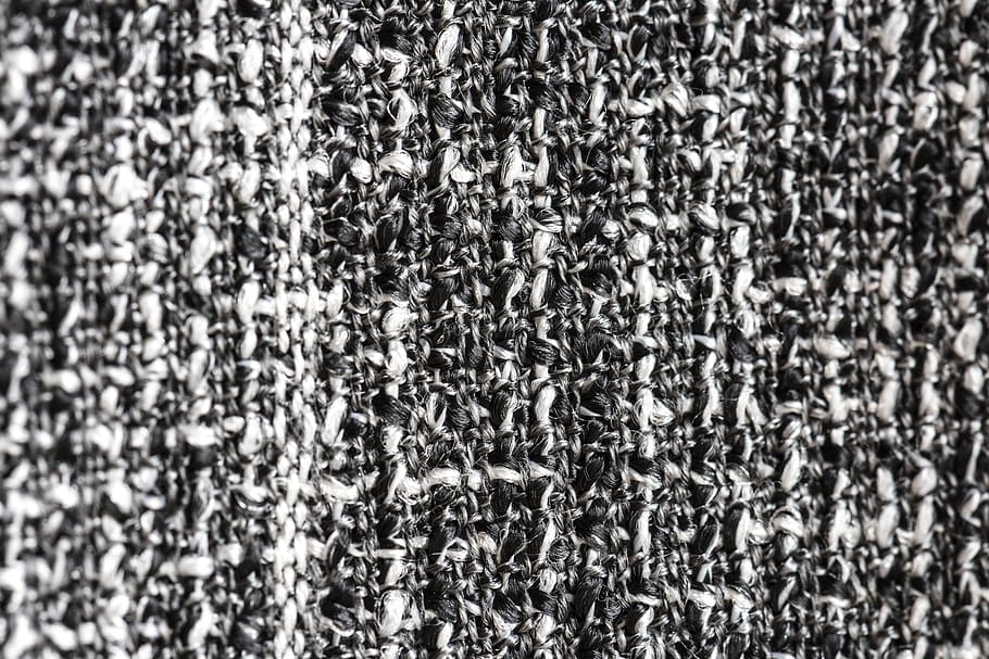 White and Black Knit Textile, art, close-up, decor, design, material HD wallpaper