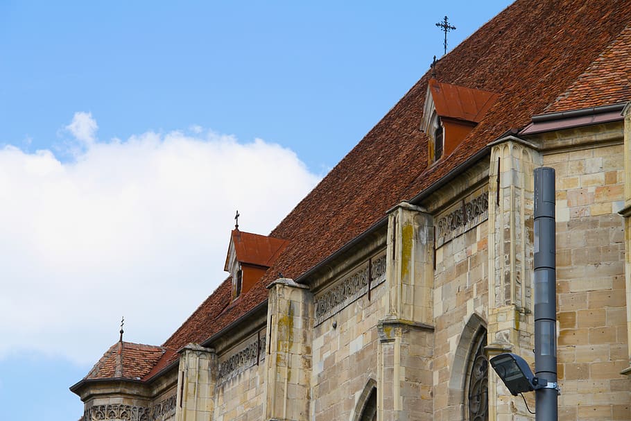 romania, cluj-napoca, architecture, roof, building, town, plaza, HD wallpaper