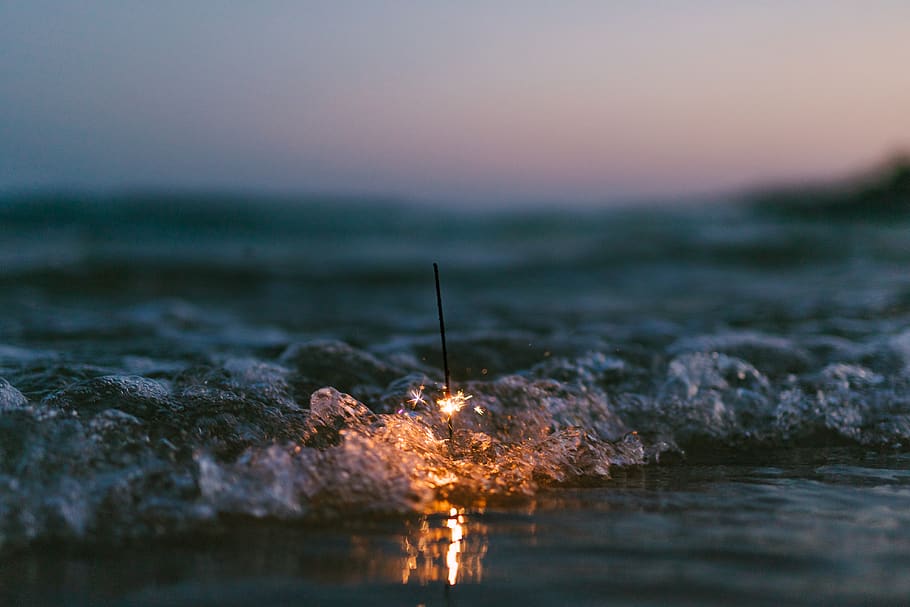 lighted light bulb on shore, australia, water, outdoors, ocean HD wallpaper