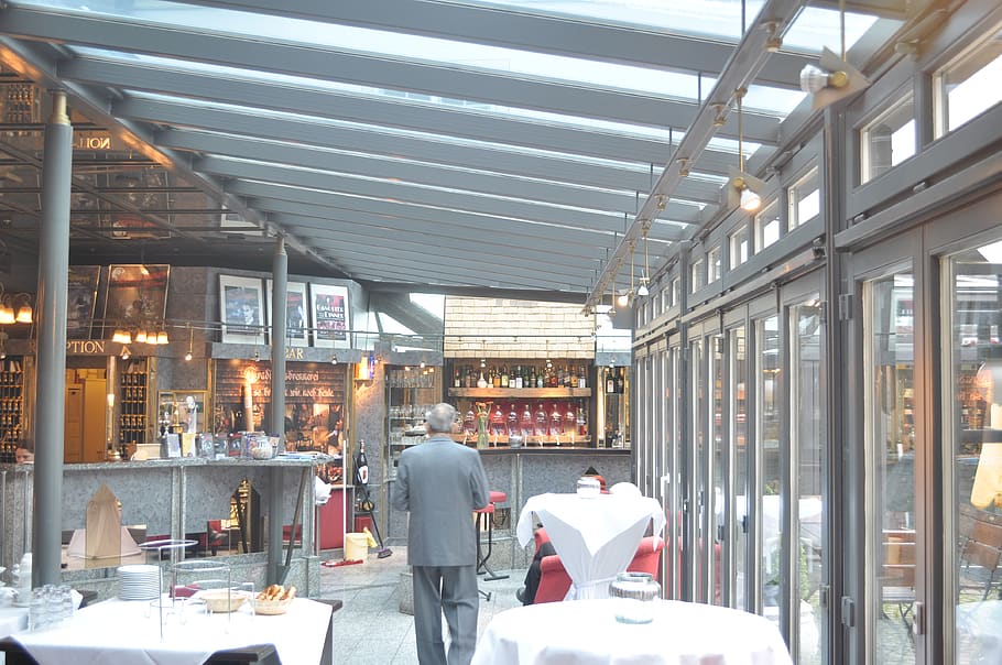 austria, restaurant, interiors, real people, men, architecture HD wallpaper