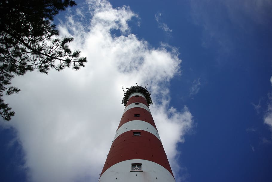ameland, lighthouse, netherlands, summer, sky, low angle view HD wallpaper