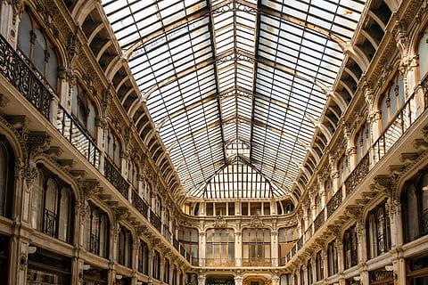 Galleria Subalpina in Turin, Italy, arcade, arch, architectural HD wallpaper