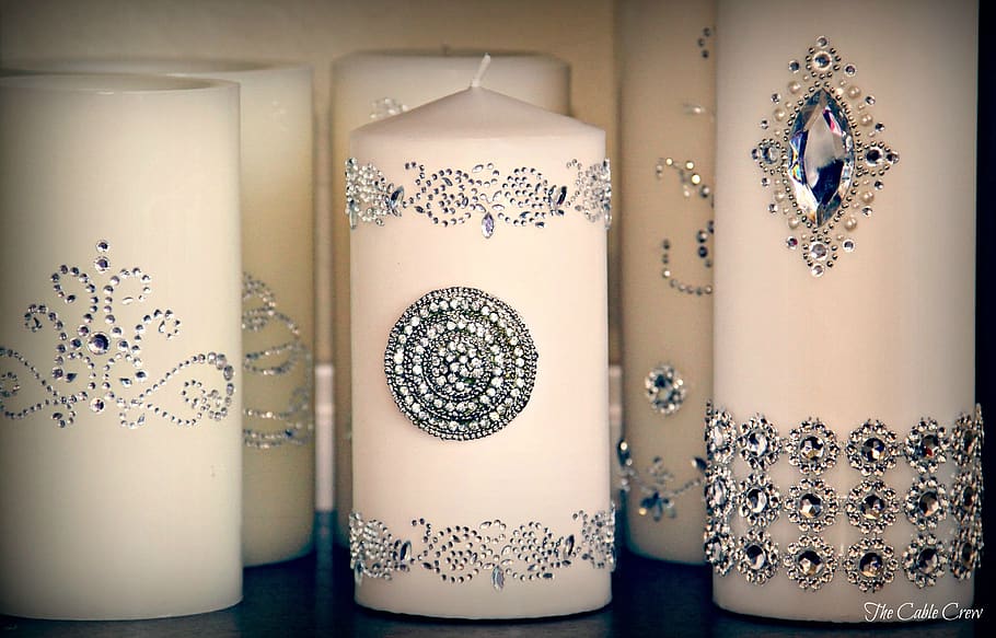 White Pillar Candle, art, candles, design, indoors, no people HD wallpaper