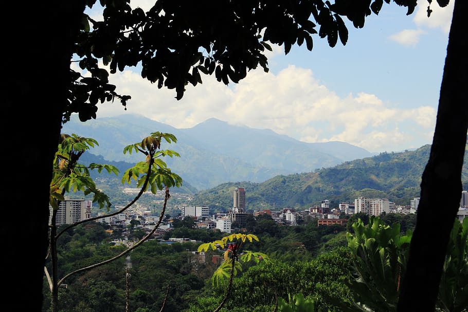 ibagué, contraste, panoramica, foto, paisaje, ciudad, colombia