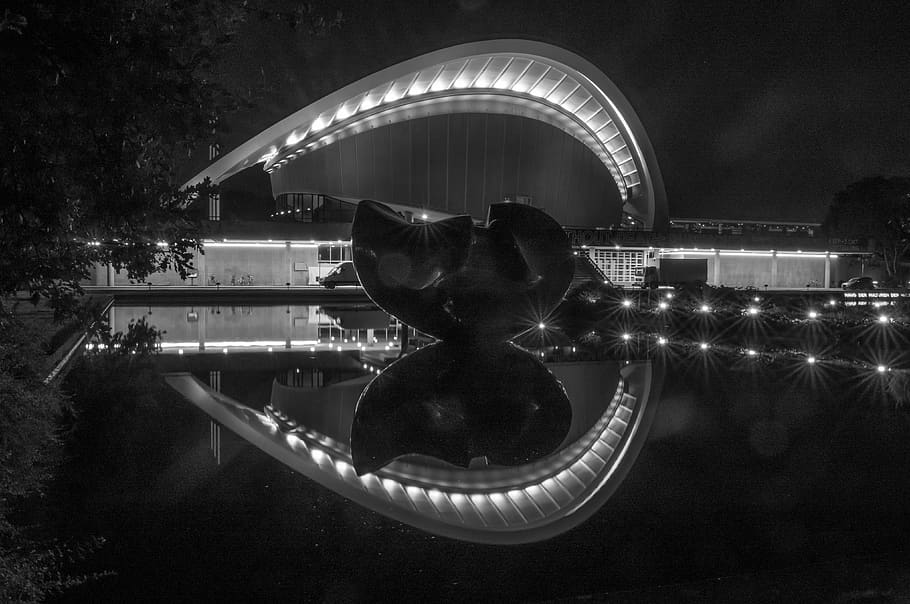 congress hall, berlin, architecture, building, darkness, tiergarten HD wallpaper