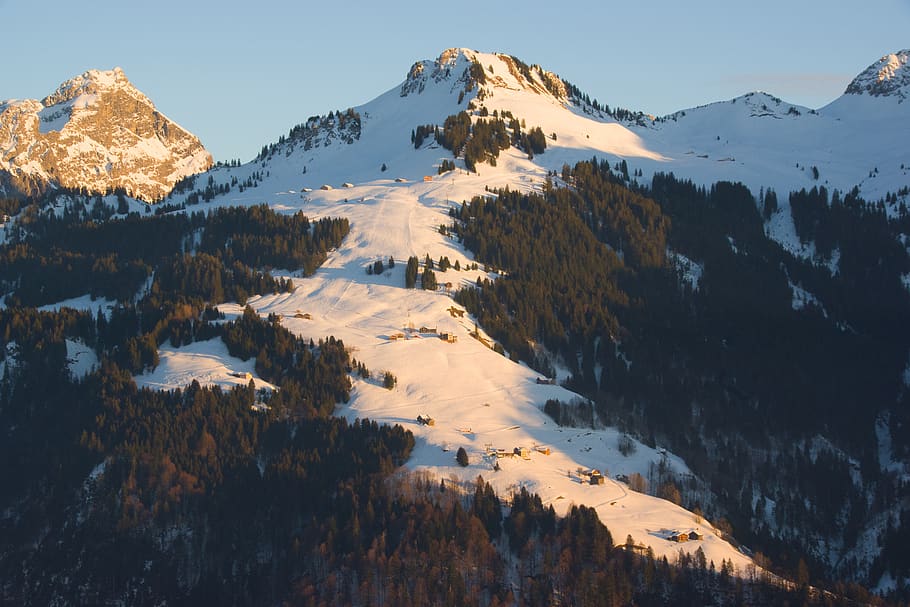 snow, alm, skiing, winter, alpine, nature, landscape, mountains HD wallpaper