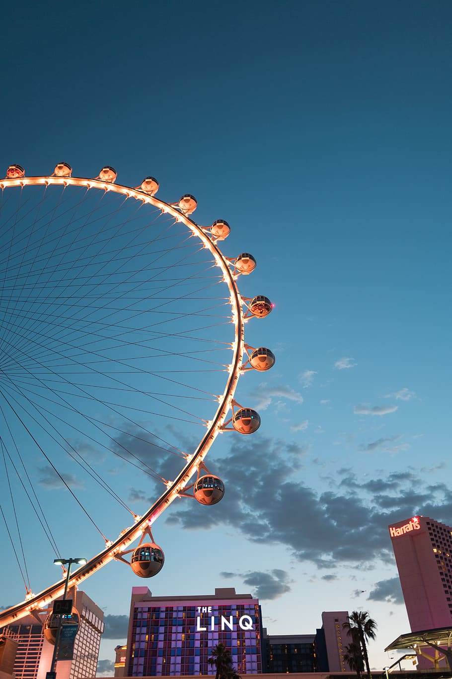 Ferris wheel, amusement park, crowd, theme park, urban, purple HD wallpaper