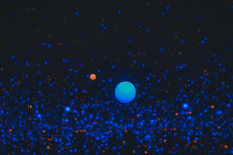 white full moon, night, space, blue, astronomy, sky, star - space HD wallpaper
