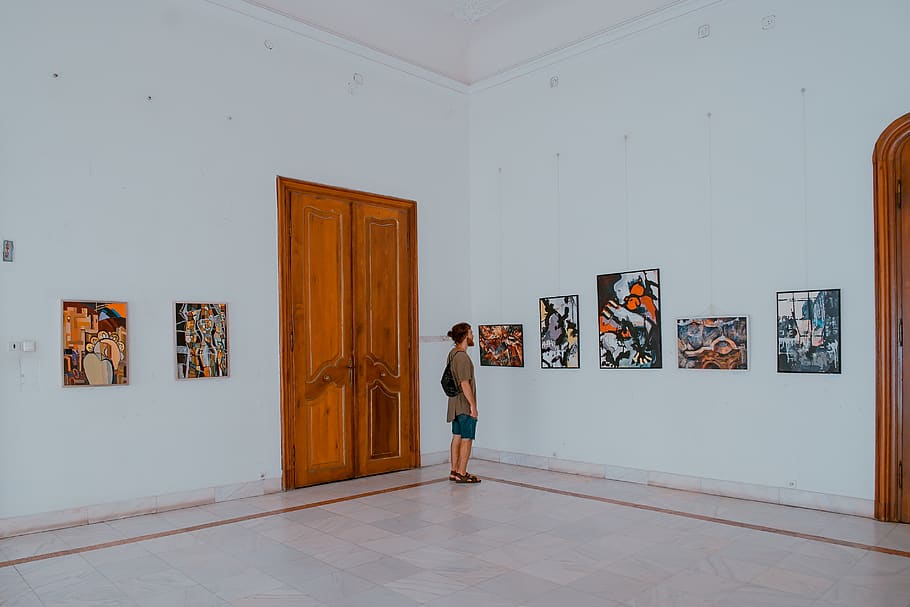 romanium, landscape, alone, art museum, high ceiling, indoor HD wallpaper