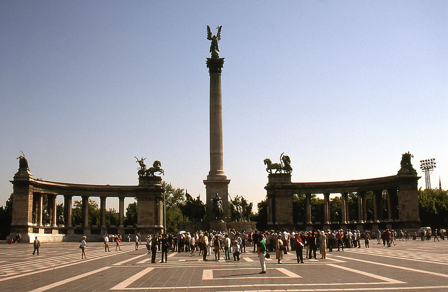 hungary, budapest, architecture, crowd, group of people, travel destinations HD wallpaper