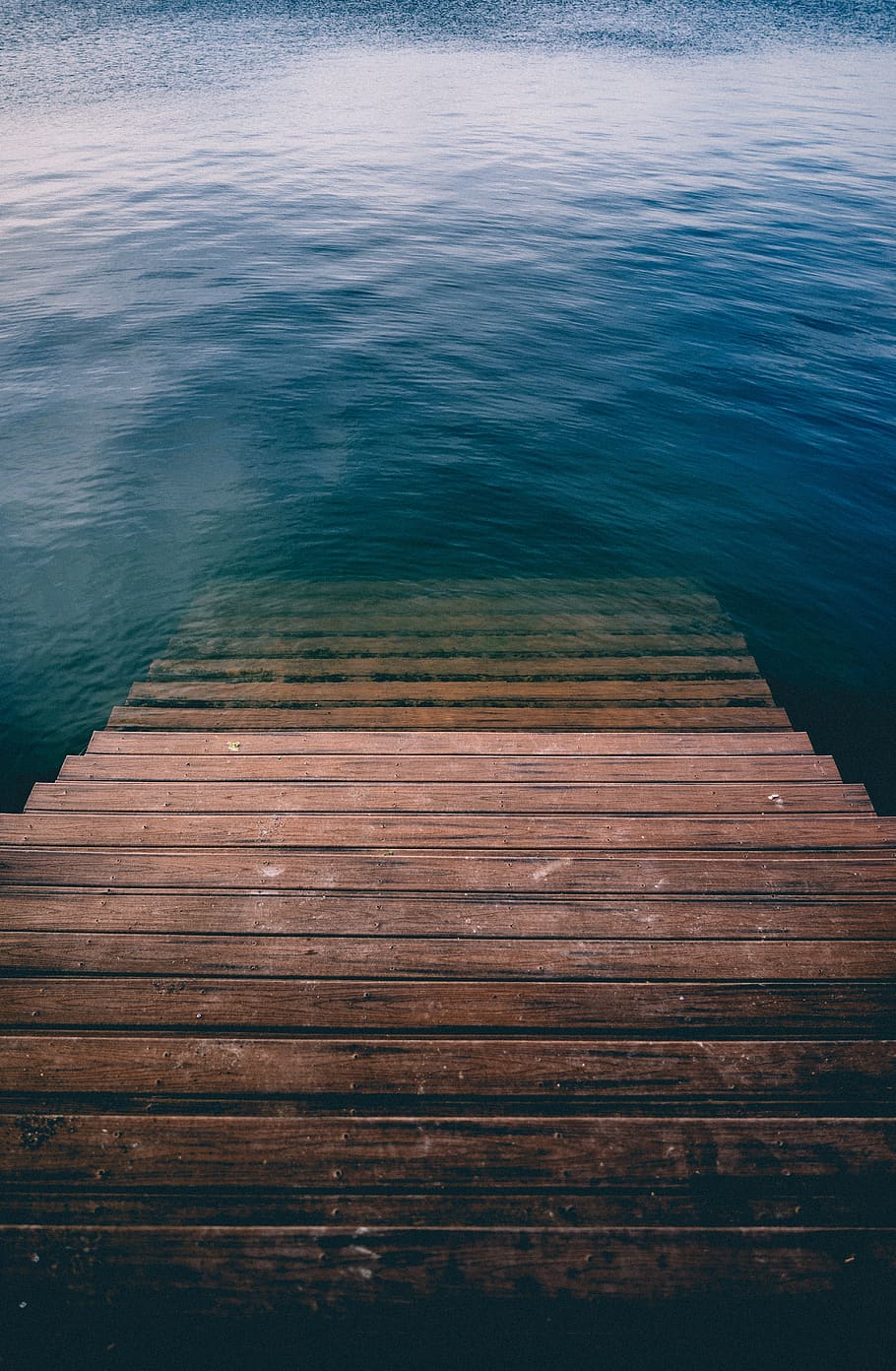 sea, ocean, water, waves, nature, wooden, stairs, high angle view HD wallpaper