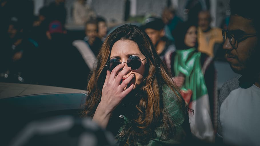 human, person, accessory, sunglasses, accessories, finger, crowd HD wallpaper