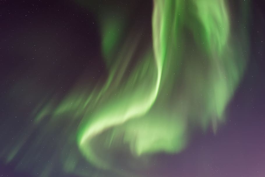 aurora, green, light, atmosphere, sky, green color, night, space HD wallpaper
