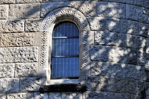 window, facade, lake dusia, stone, the walls of the, building HD wallpaper
