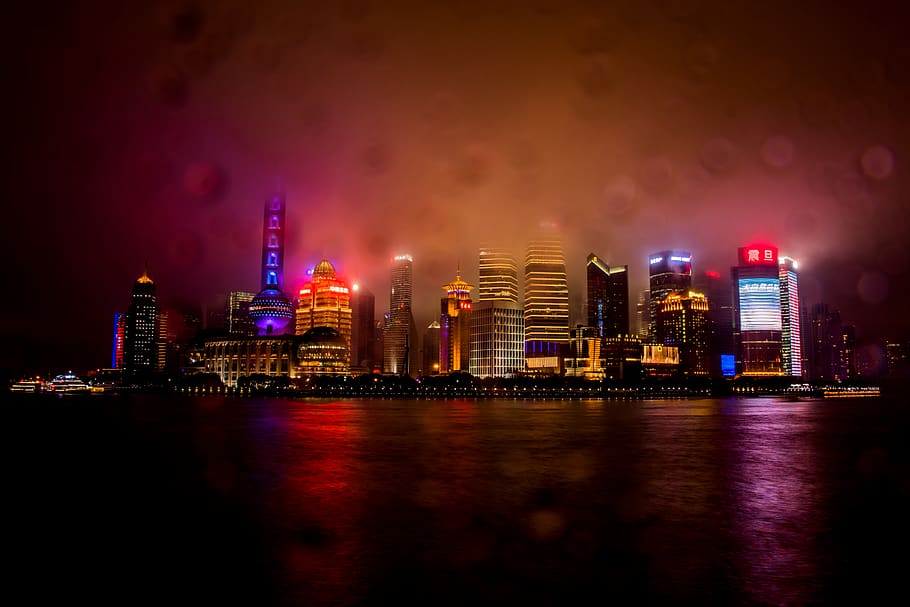 building exterior, architecture, city, built structure, night HD wallpaper