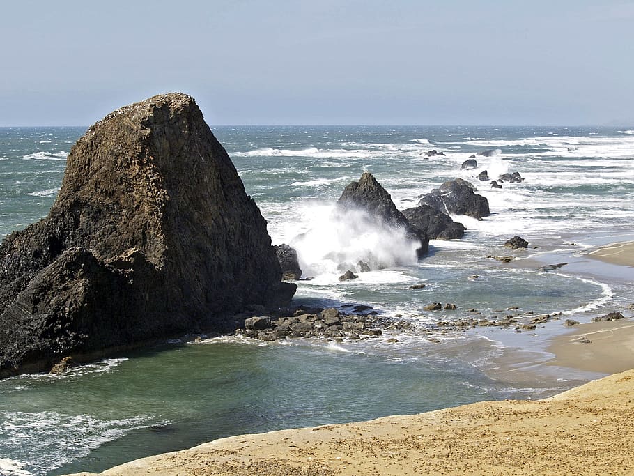 coast, oregon, pacific, beach, landscape, nature, shoreline HD wallpaper