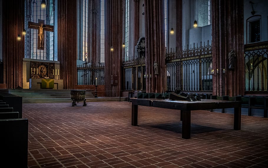 church, chapel, altar, interior, religion, church window, pray HD wallpaper