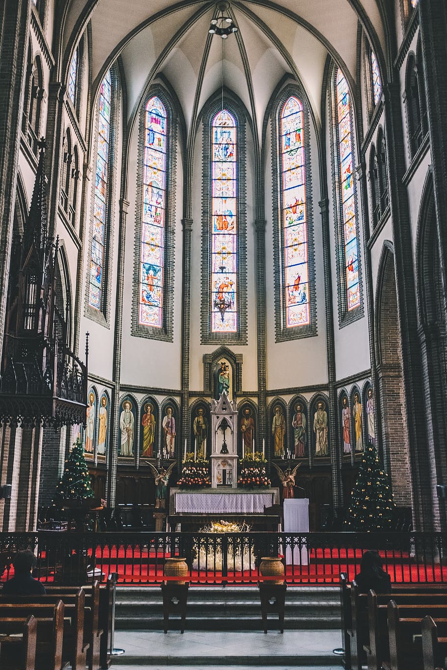 people inside cathedral, architecture, building, human, person HD wallpaper