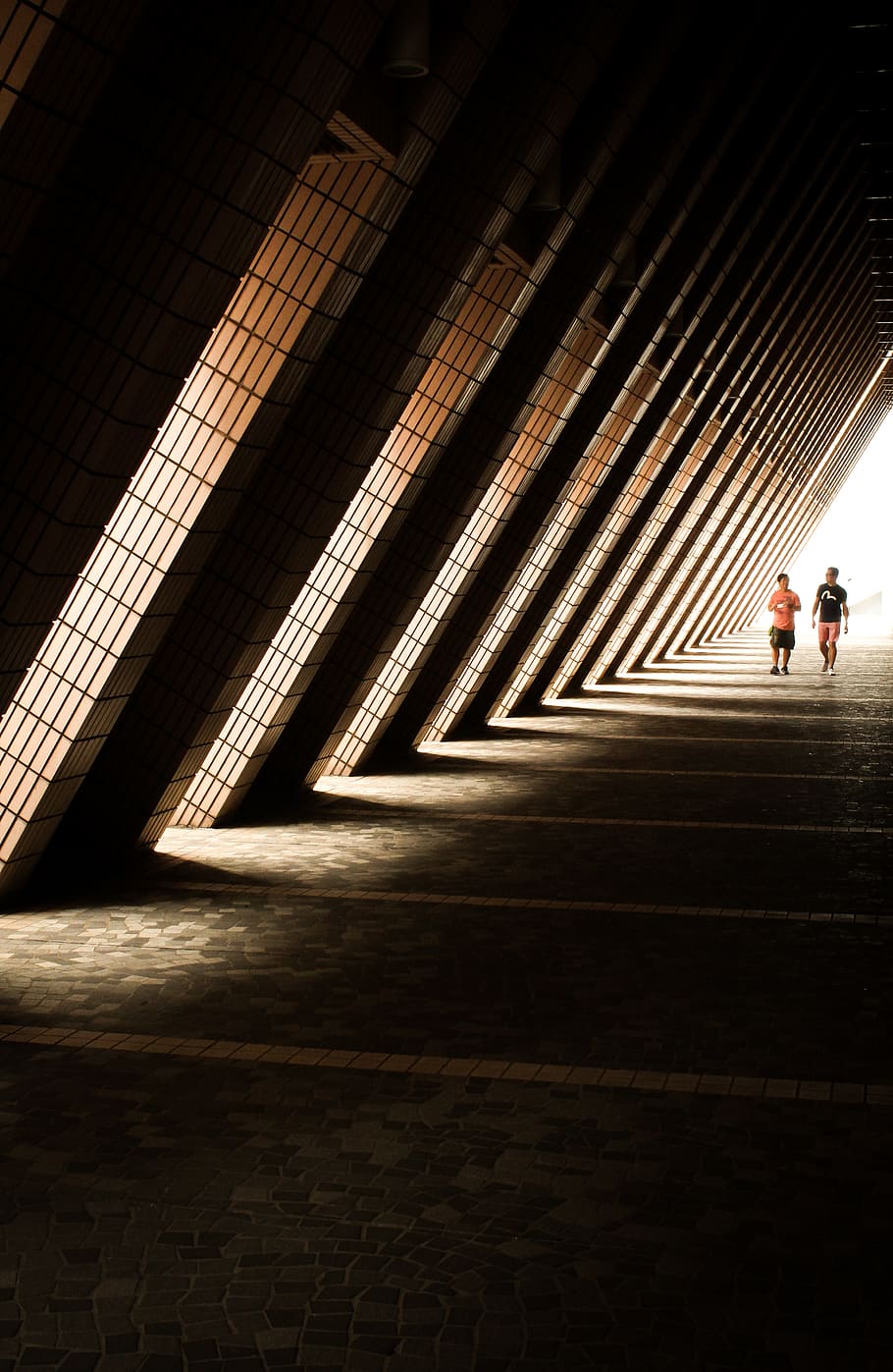 two person standing under arch, architecture, built structure HD wallpaper