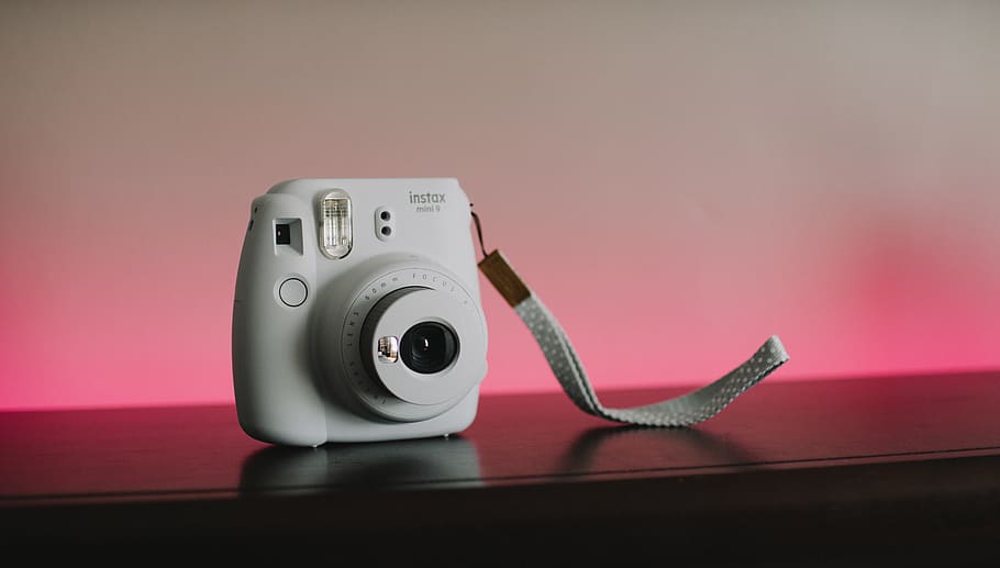 Instax 💜 | Pink polaroid camera, Pink camera, Baby blue aesthetic