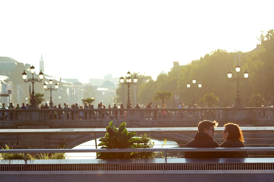 couple, love, romance, romantic, young, guy, girl, people, bridge HD wallpaper