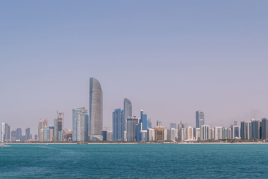 Business buildings and downtown urban architecture panorama, built structure HD wallpaper