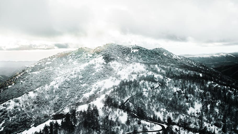 hill covered in snow, cold temperature, winter, mountain, scenics - nature HD wallpaper
