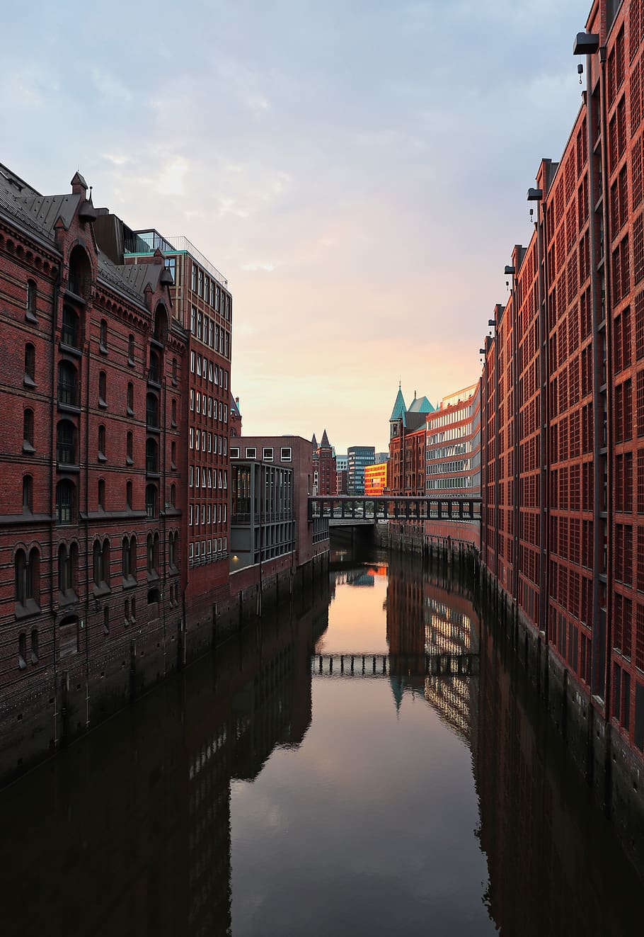 hamburg, fleet, architecture, building, hamburgensien, water HD wallpaper