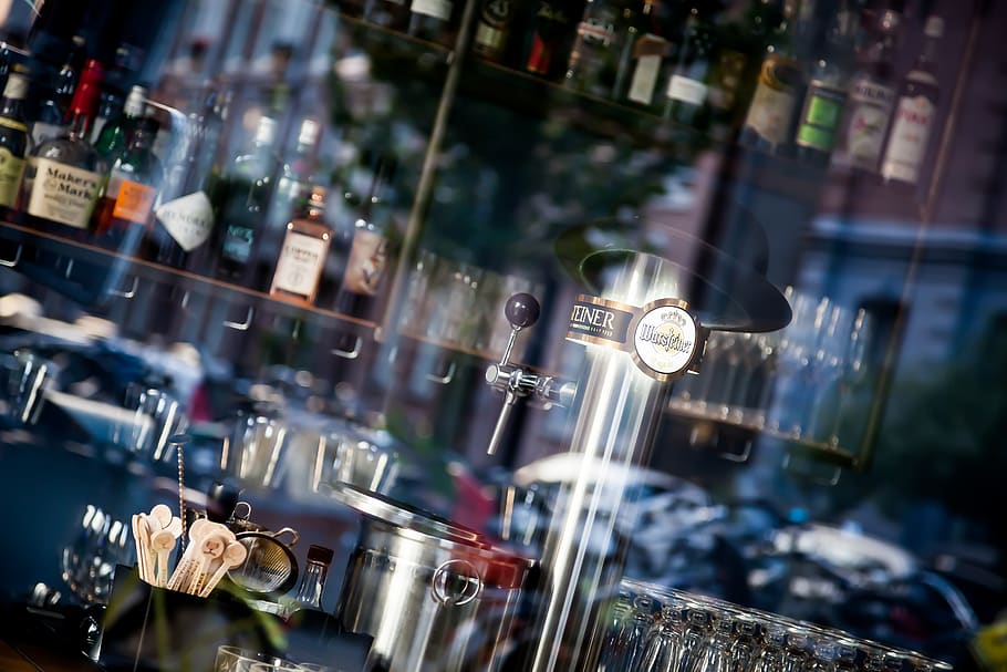 netherlands, amsterdam, window, bar, warsteiner, beertap, drinks HD wallpaper