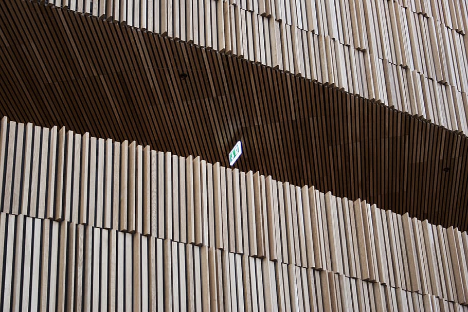 oslo, norway, building, exit sign, wood, architecture, built structure HD wallpaper