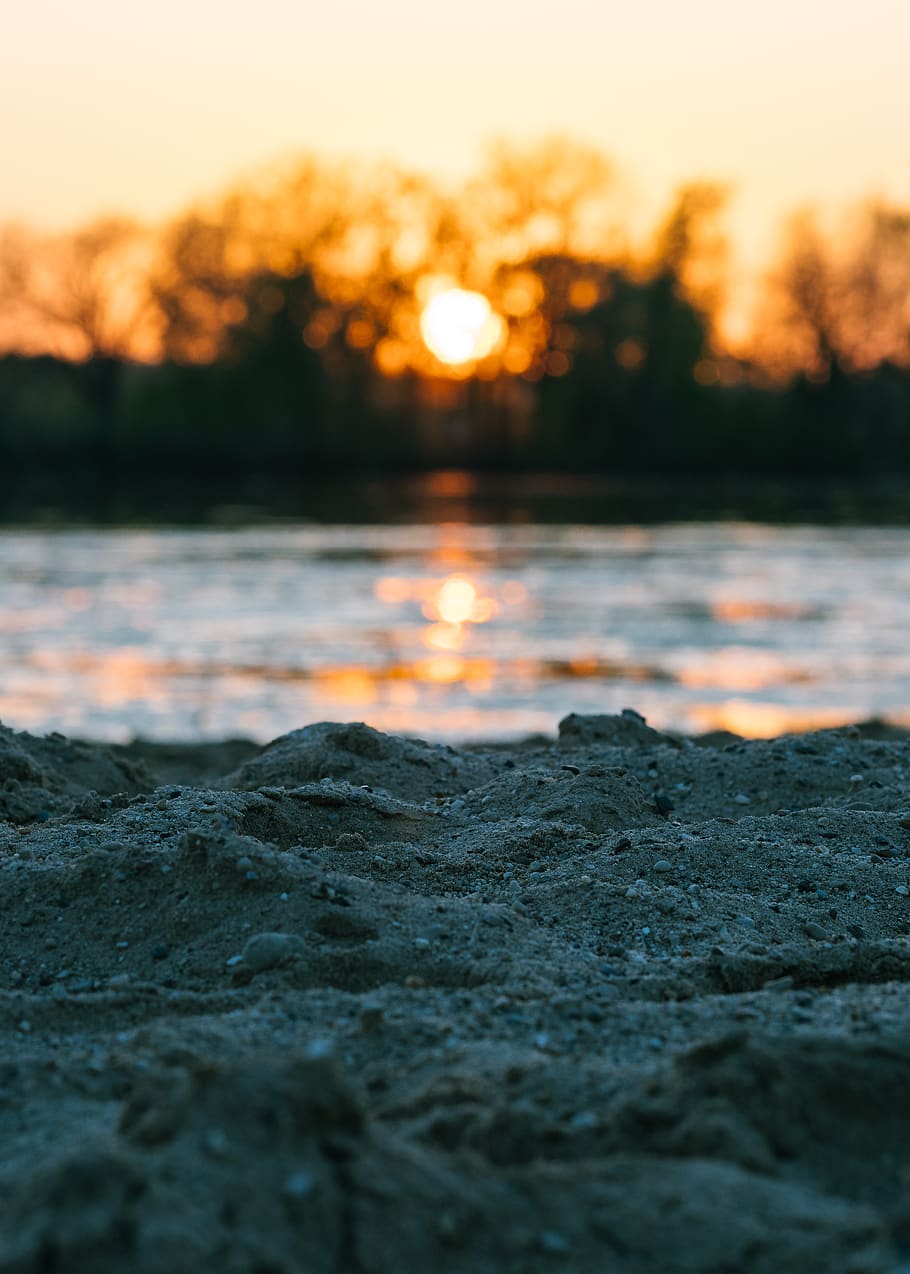 worm's-eye view sunset, sky, water, beauty in nature, tranquility HD wallpaper