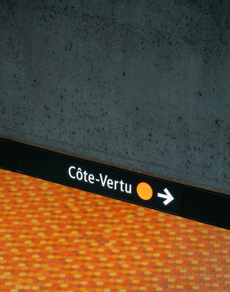 Cote-Vertu logo, montreal, stm, metro, machine, text, mat, airport, HD wallpaper