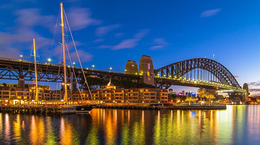 australia, the rocks, circular quay west, hotel, ship, boat, HD wallpaper