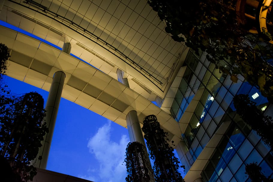 singapore, ceiling, architecture, design, national library HD wallpaper