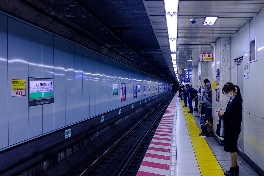 people on train station, transportation, rail transportation HD wallpaper