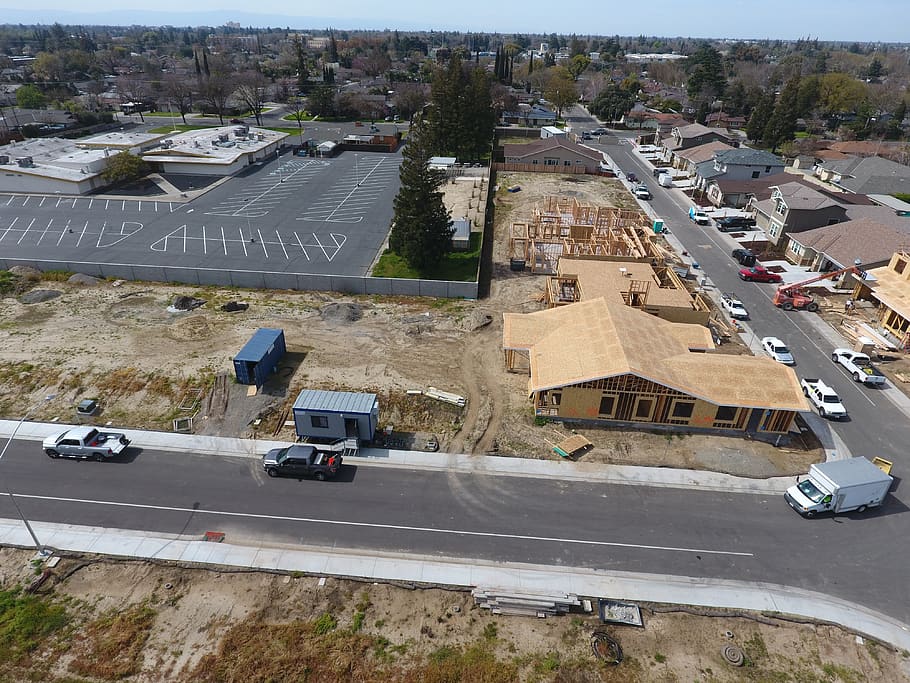united states, modesto, transportation, high angle view, mode of transportation HD wallpaper