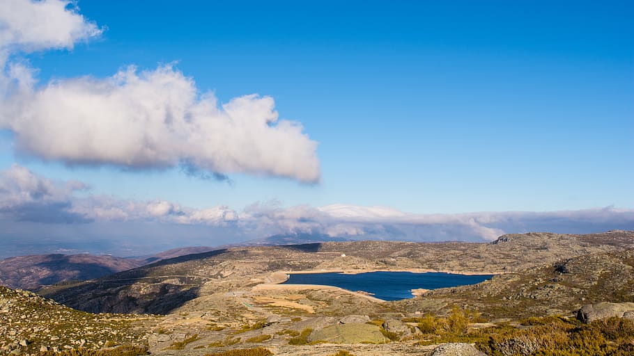 portugal, serra da estrela, above the clouds, lake, wallpaper HD wallpaper