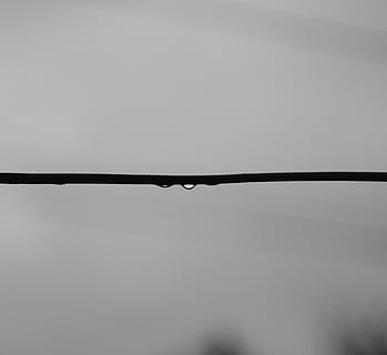drop, minimalistic, black, white, black and whit, gray, wire HD wallpaper